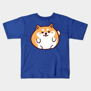 Round Chonk Shibe Kids T-Shirt